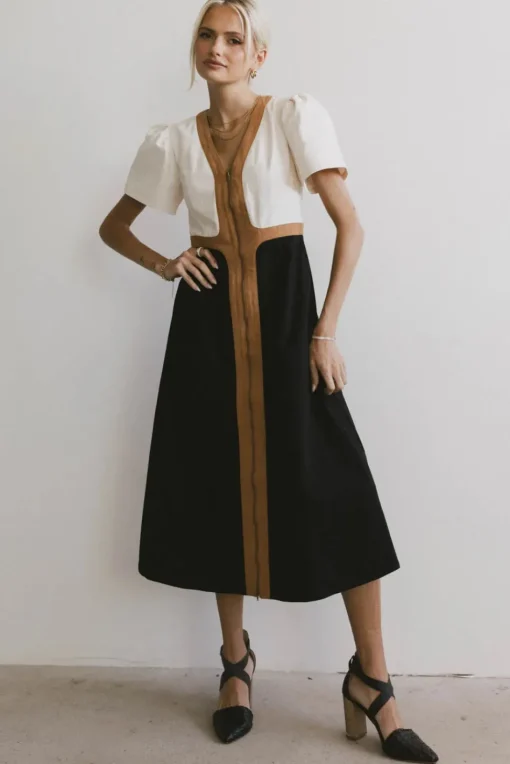 Bohme Edith Colorblock Zip Up Dress
