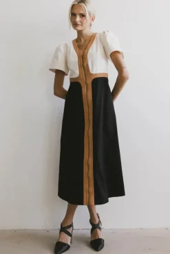 Bohme Edith Colorblock Zip Up Dress