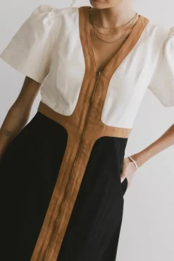 Bohme Edith Colorblock Zip Up Dress