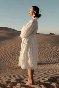Bohme Eleanor Eyelet Lace Midi Dress in