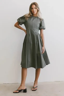 Bohme Eliana Pleated Midi Dress in