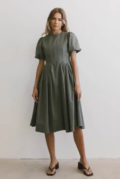 Bohme Eliana Pleated Midi Dress in