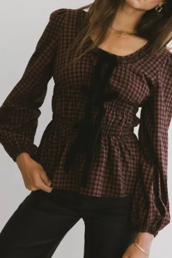 Bohme Ella Tie Peplum Blouse