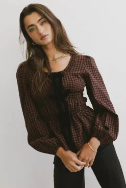 Bohme Ella Tie Peplum Blouse