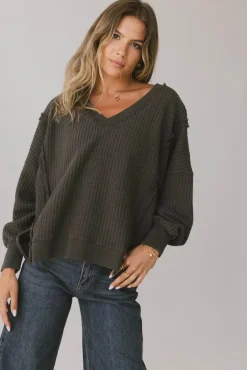 Bohme Ellis Waffle Knit Top in