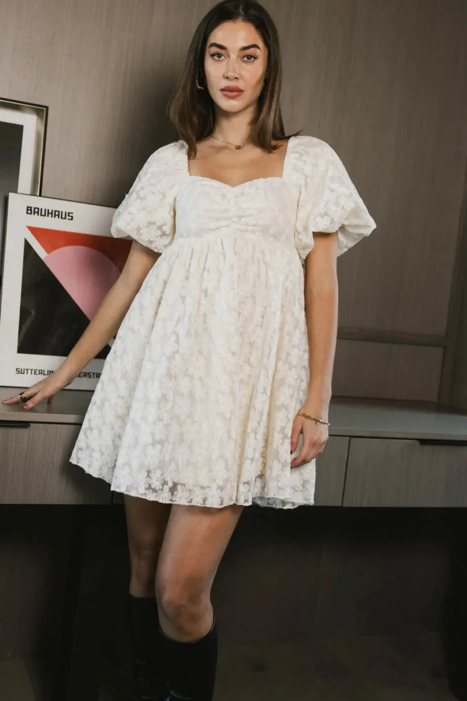 Bohme Elodie Floral Babydoll Dress in