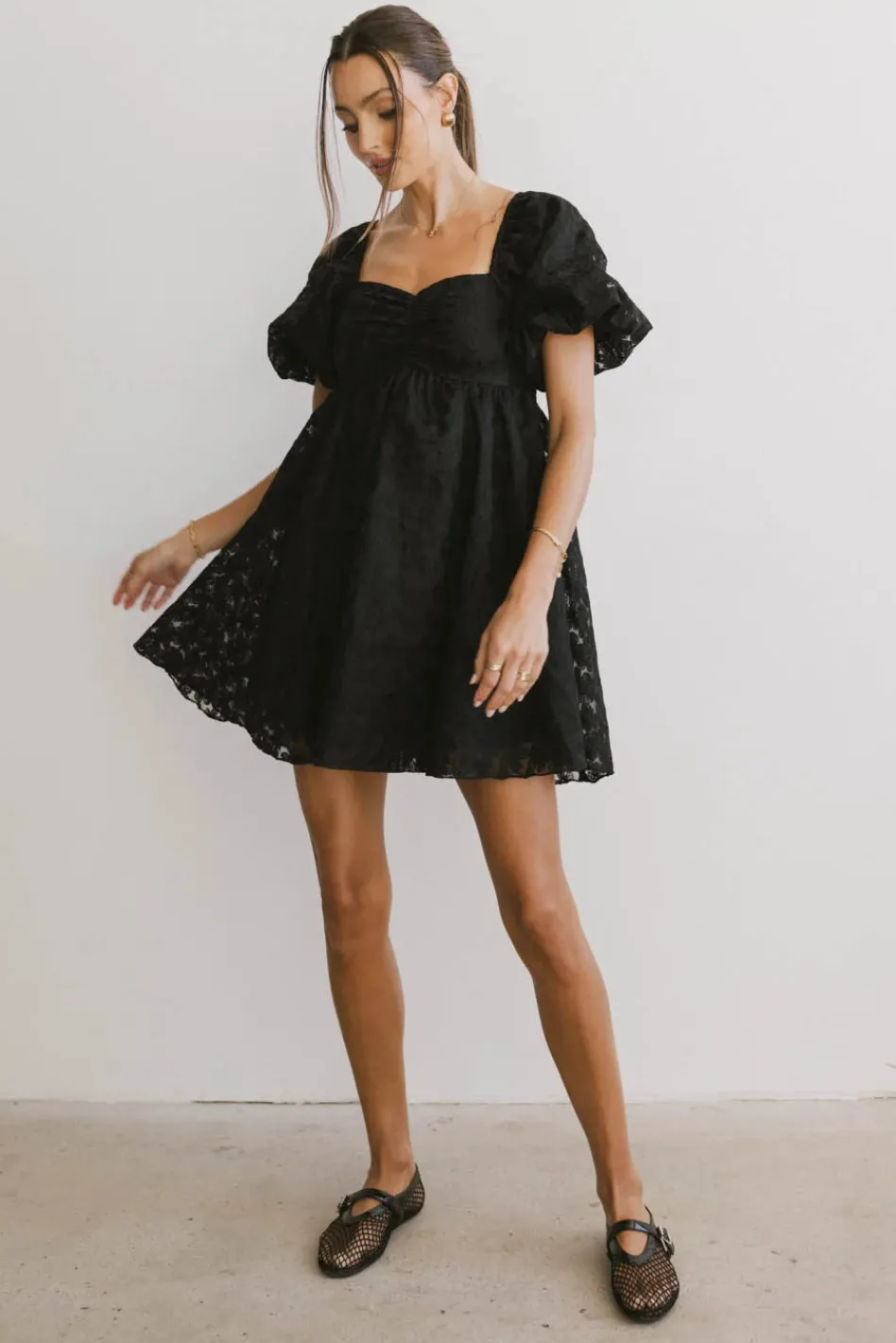 Bohme Elodie Floral Babydoll Dress in