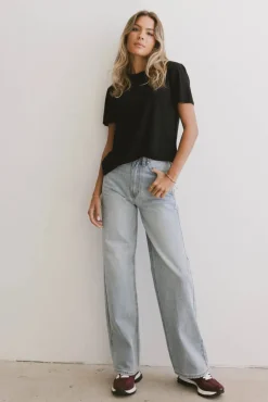 Bohme Emiliano Wide Leg Jeans in Light Wash