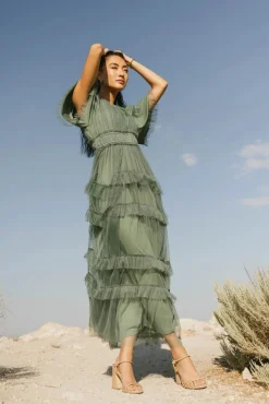 Bohme Eugena Ruffled Maxi Dress in