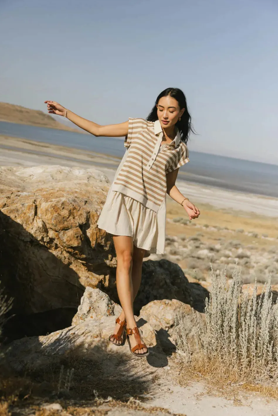 Bohme Evan Collared Mini Dress in