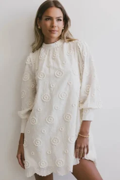 Bohme Evie Textured Floral Mini Dress