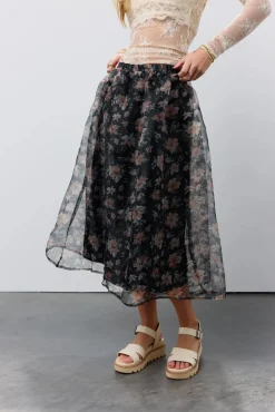 Bohme Floral Organza Skirt