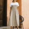 Bohme Florence Smocked Midi Dress in