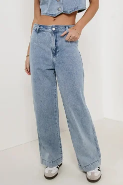 Bohme Georgia Wide Leg Jeans in Light Wash - FINAL SALE