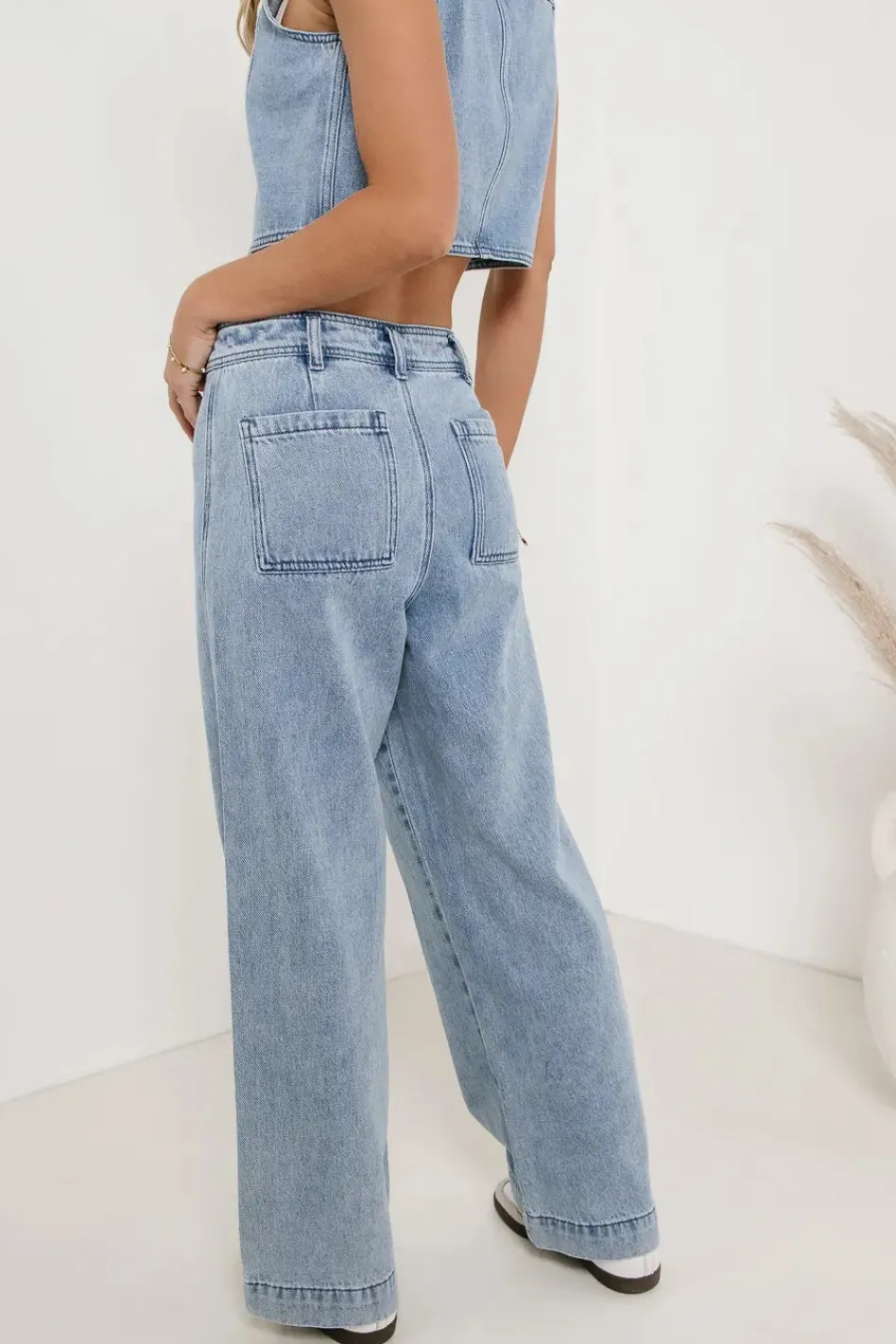 Bohme Georgia Wide Leg Jeans in Light Wash - FINAL SALE