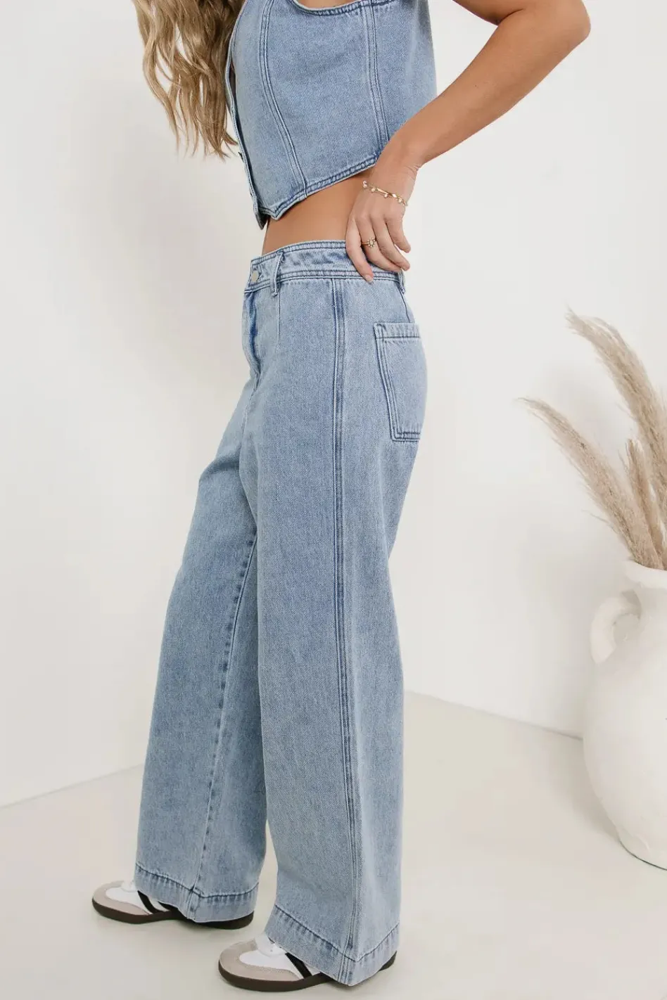 Bohme Georgia Wide Leg Jeans in Light Wash - FINAL SALE