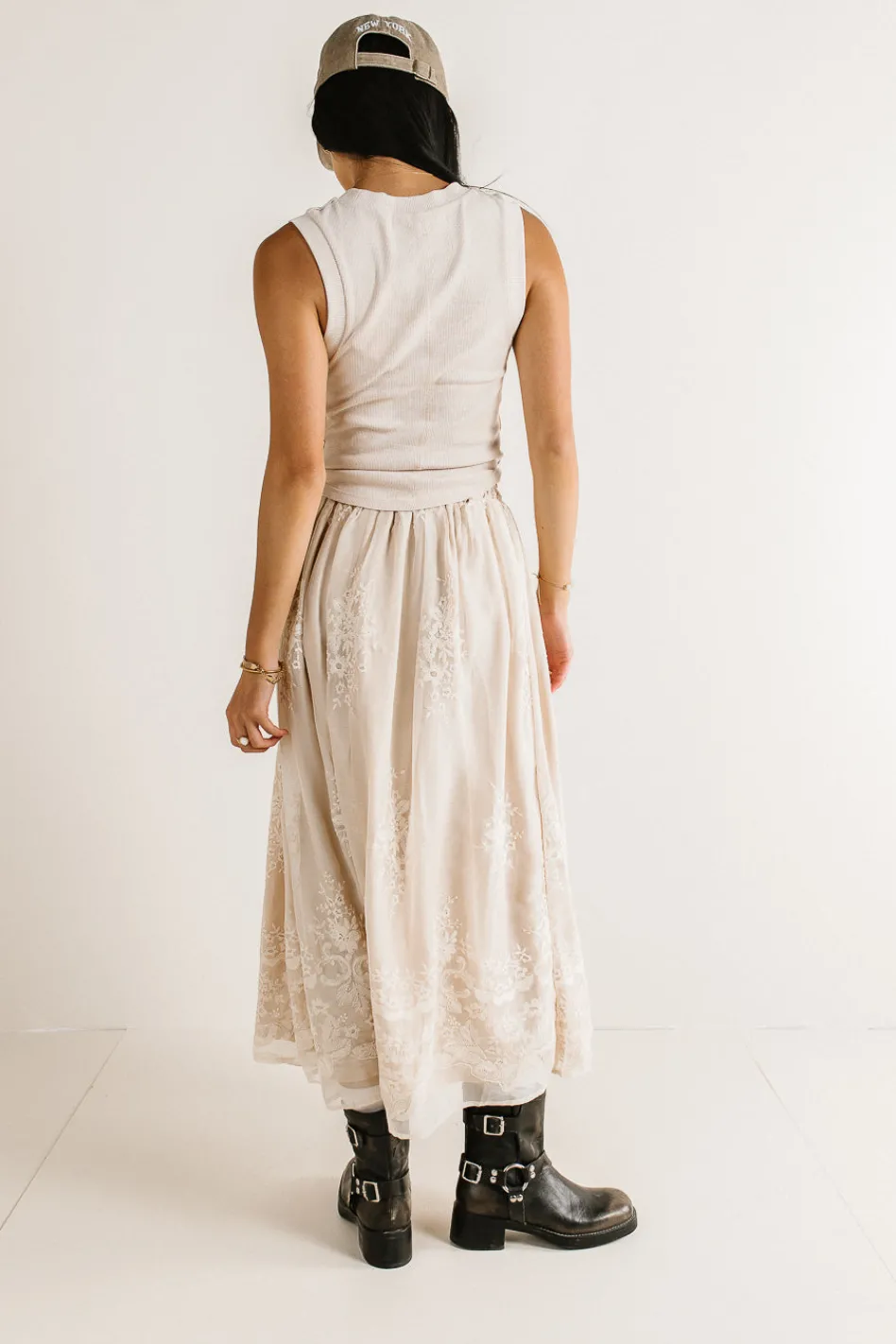 Bohme Grace Floral Tulle Skirt in