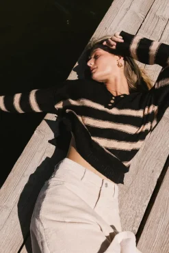 Bohme Gracia Striped Sweater Top in