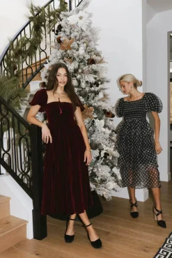 Bohme Halia Velvet Midi Dress
