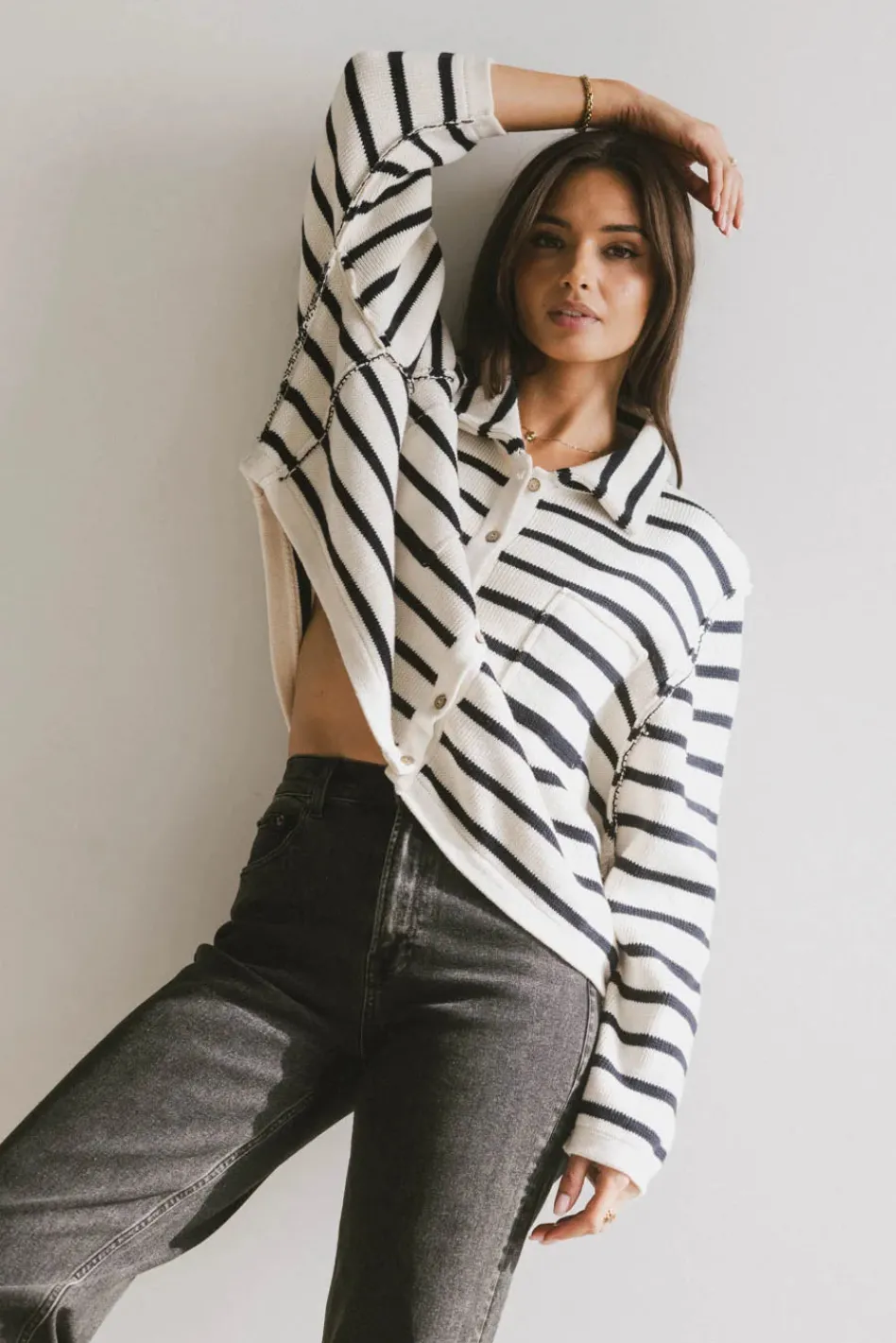 Bohme Harper Striped Cardigan in