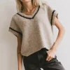 Bohme Hazel Embroidered Sweater Top in