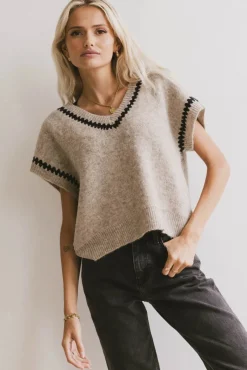 Bohme Hazel Embroidered Sweater Top in