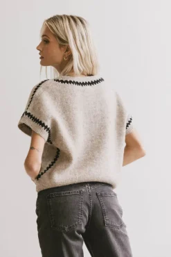 Bohme Hazel Embroidered Sweater Top in