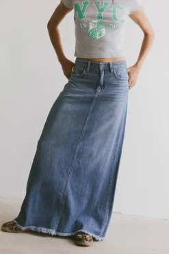 Bohme Heather Denim Maxi Skirt