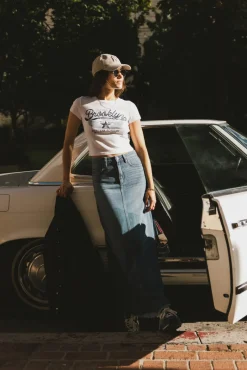 Bohme Heather Denim Maxi Skirt