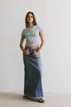 Bohme Heather Denim Maxi Skirt