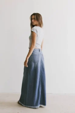 Bohme Heather Denim Maxi Skirt