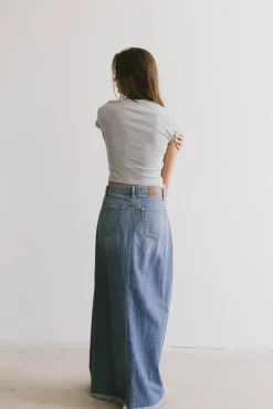 Bohme Heather Denim Maxi Skirt