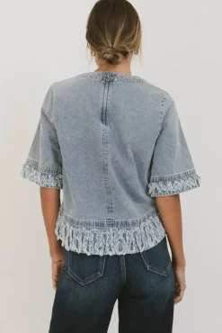 Bohme Jana Light Wash Denim Top