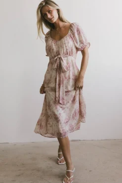 Bohme Janie Waist Tie Midi Dress