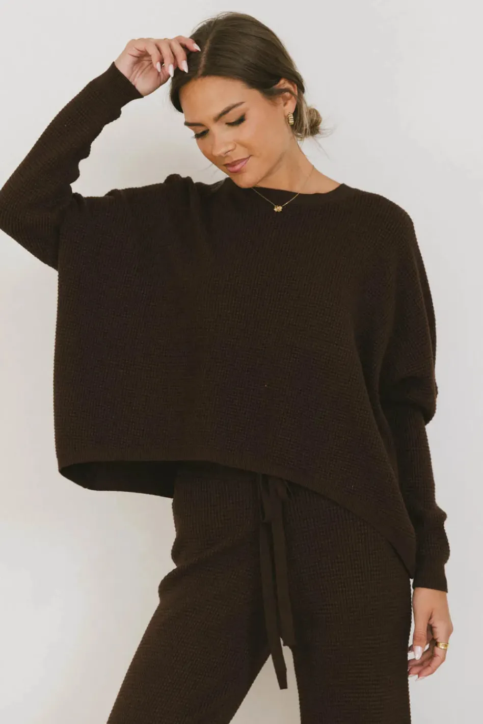 Bohme Jesse Waffle Knit Top in