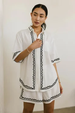 Bohme Josie Embroidered Shorts