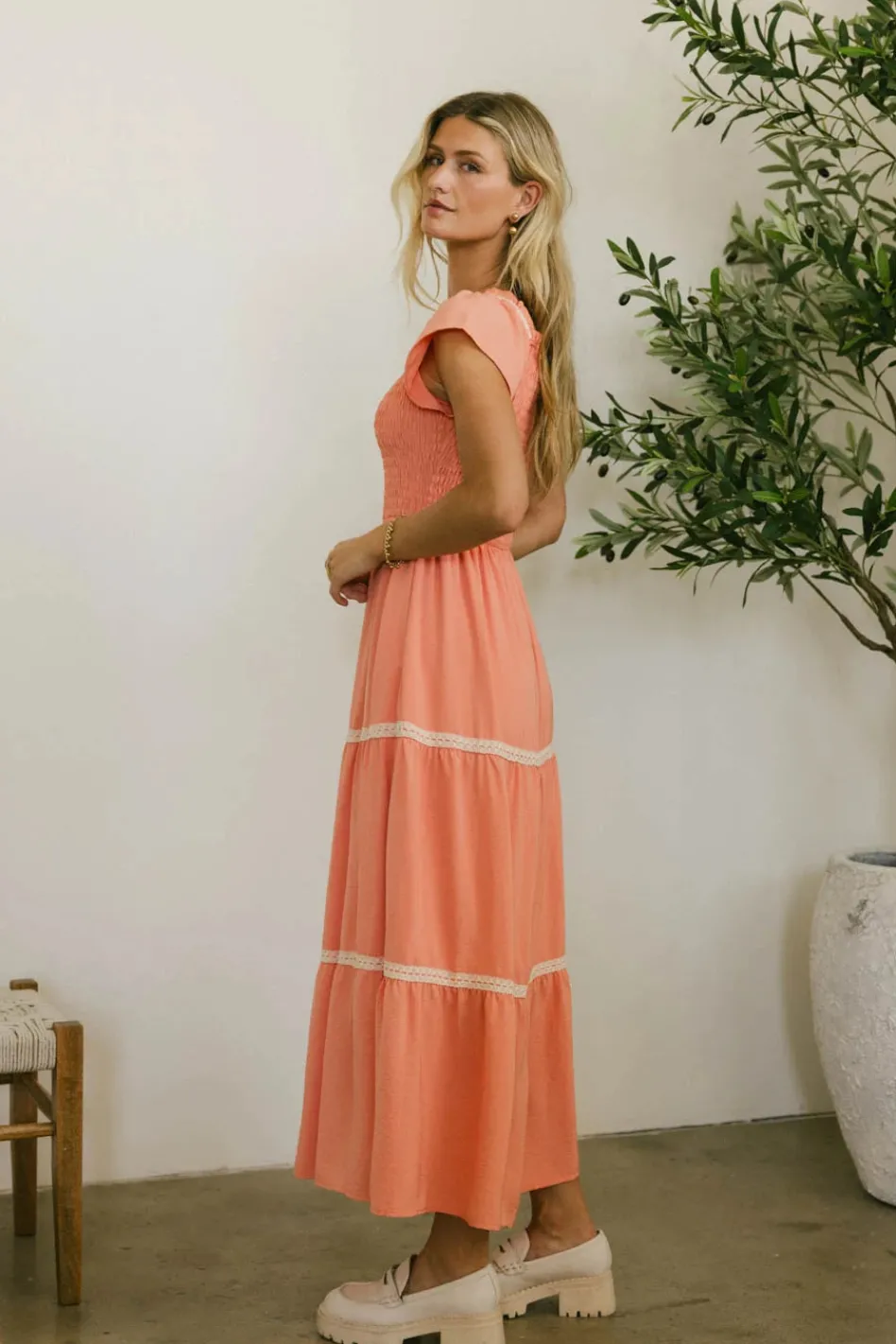 Bohme Joy Lace Trim Maxi Dress - FINAL SALE