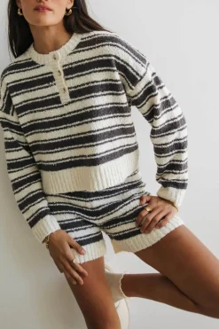 Bohme Kamryn Striped Knit Shorts