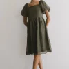 Bohme Karrie Embroidered Midi Dress in