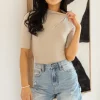 Bohme Kaya Mock Neck Bodysuit in - FINAL SALE