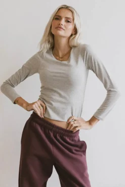 Bohme Kendra Basic Top in Heather Grey