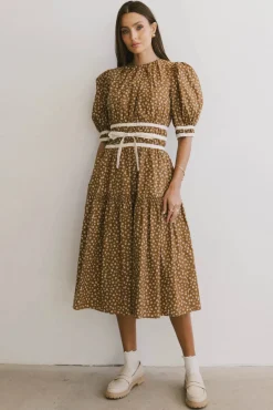 Bohme Kendra Ditsy Floral Midi Dress in