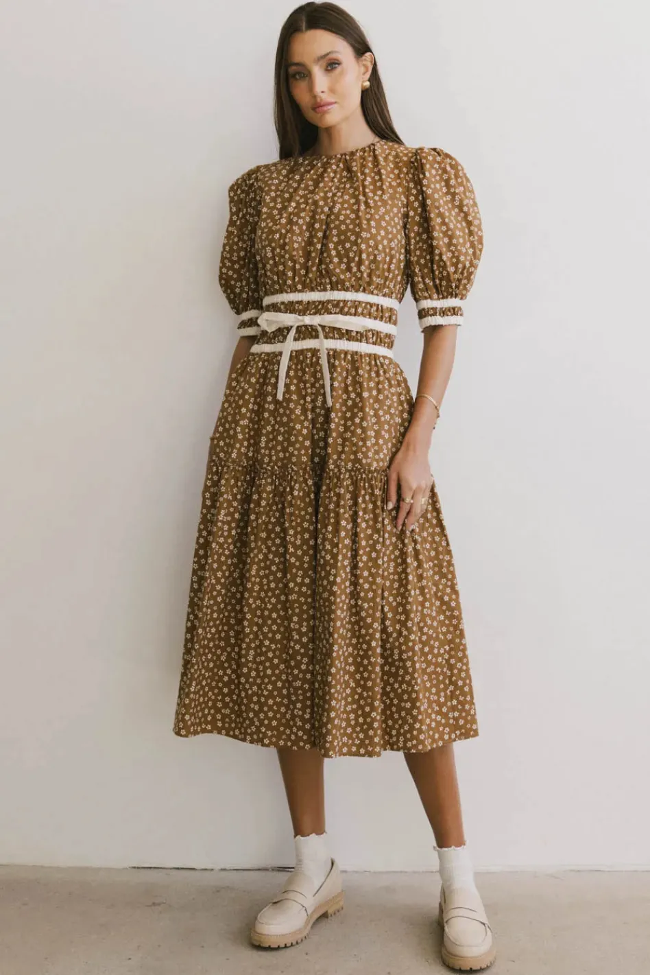 Bohme Kendra Ditsy Floral Midi Dress in