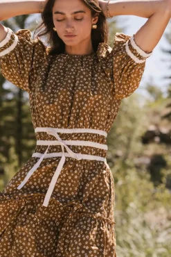 Bohme Kendra Ditsy Floral Midi Dress in