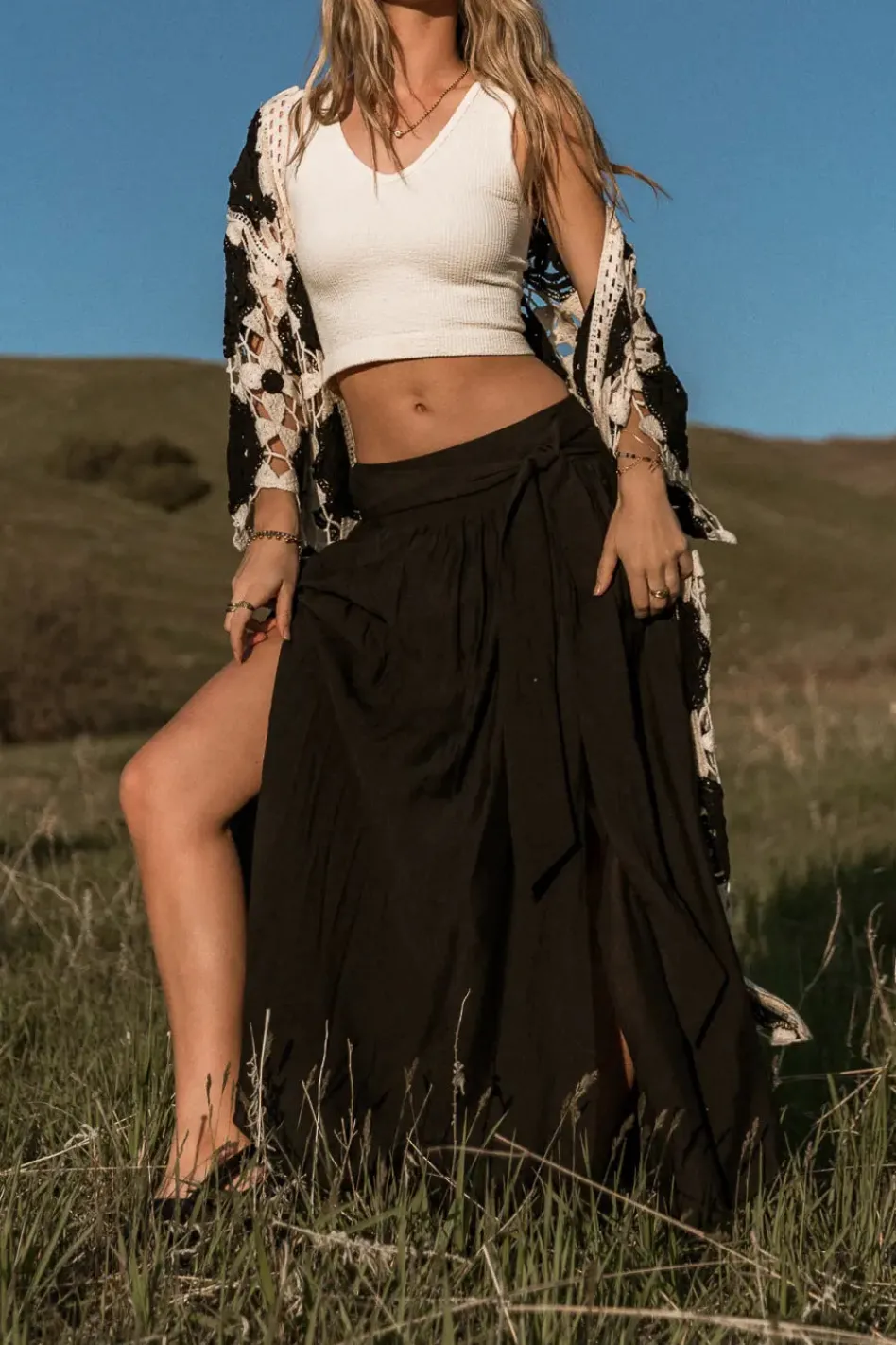 Bohme Kiri Double Slit Skirt in