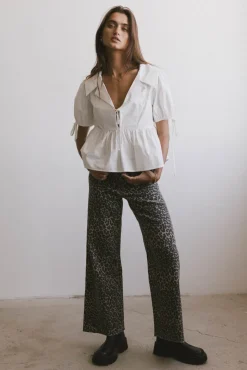 Bohme Kortnee Leopard Print Jeans
