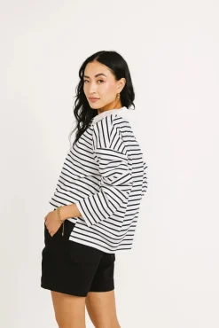 Bohme Layla Collared Striped Top