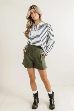 Bohme Layla Collared Striped Top
