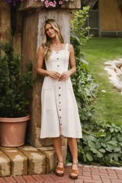 Bohme Leda Button Midi Dress