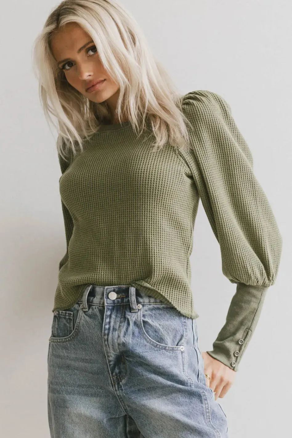 Bohme Lettie Waffle Knit Top in